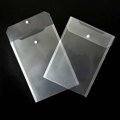 20 Pcs 5 x 7 Inches Small Plastic Envelopes Clear File Folder Pouches Waterproof Receipt Envelopes for Documents Stamp and Die Storage Pockets with Hook and Loop Closure
