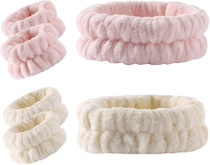 Wrist Towels for Washing Face for Women,Girls,Men, Microfiber Spa Wristbands Absorbent Face Washing Wristbands Prevent Liquid from Spilling