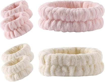 Wrist Towels for Washing Face for Women,Girls,Men, Microfiber Spa Wristbands Absorbent Face Washing Wristbands Prevent Liquid from Spilling