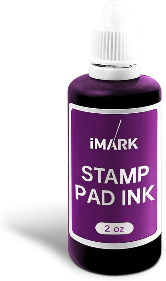 iMARK Premium Refill Ink for Self-Inking Stamps, Daters and Stamp Pads (2 oz, Purple)