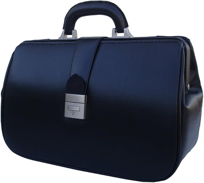 RA Bock Fine Leather Doctor Bag - Medium - Black