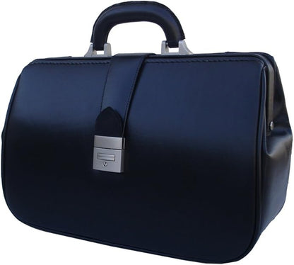 RA Bock Fine Leather Doctor Bag - Medium - Black