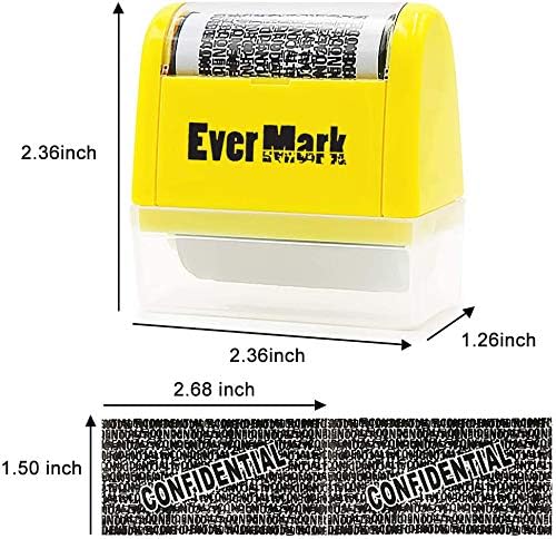 Identity Theft Protection Roller Stamp 2 Pack Confidential Roller Stamp with 3 Refills - Identity Protection Roller Stamps for Data Privacy, ID Protection and Address Blocker