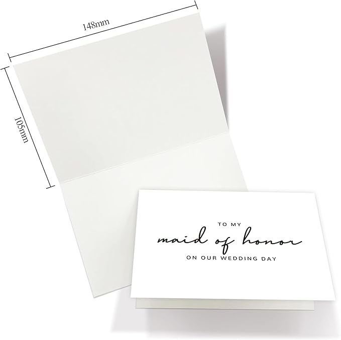 Maid of Honor Proposal Gifts for Wedding Day, To My Maid of Honor On Our Wedding Day Cards.（Maid of Honor B）