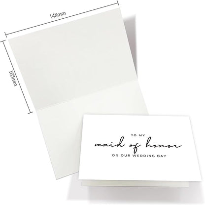 Maid of Honor Proposal Gifts for Wedding Day, To My Maid of Honor On Our Wedding Day Cards.（Maid of Honor B）