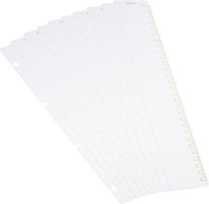 PATIKIL 11.8"x2.2" Bookmark Ruler, 10 Pack Snap-in Ruler Page Marker Book Mark Measuring Tools for A4 Binder Notebook, Gold