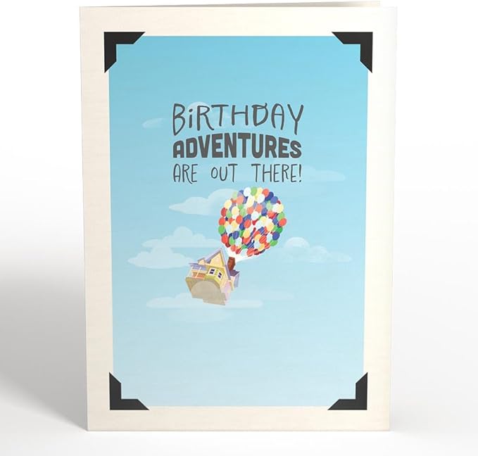Lovepop Happy Birthday Pop-Up Card for Her and Him- 3D Disney Birthday Greeting Cards for Boys, Girls, Men, Women - Birthday Adventures - 5" x 7" Up Card - Blank Note Card & Envelope Included