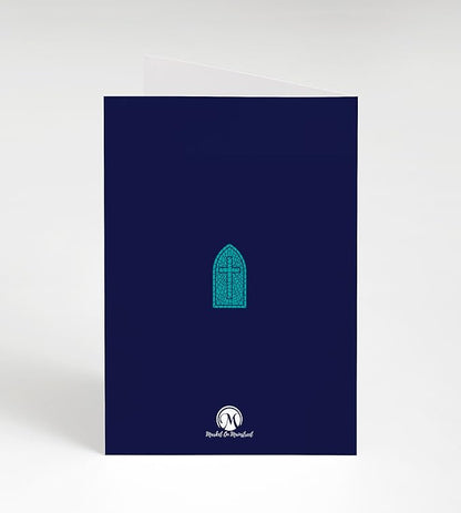 M Market On Mainstreet Christian Ordination Card w/Envelope, 5x7 inches, Made in the USA (Stained Glass, Single Card)