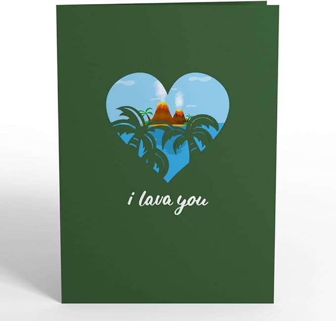 Lovepop Everyday Pop-Up Card for Her, Him, Girls, Boys - 3D Love Greeting Cards - I Lava You - 5" x 7" - Blank Note Card & Envelope Included