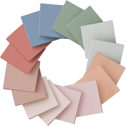 (16 Pack) Sticky Notes 3x3, Vintage Colors, Sticky Pads, Recyclable, Self-Stick Pads, Easy to Post for Home, Office, Notebook
