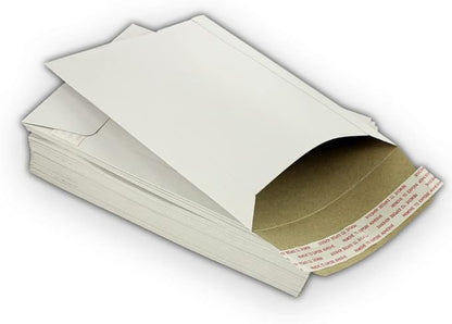 10 EcoSwift 12.75 x 15 Rigid Photo Mailers Keep Flats White Cardboard Self Seal Envelopes 12.75x15