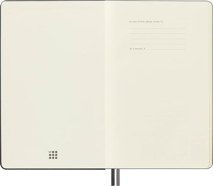 Moleskine Classic Expanded Notebook, Hard Cover, Large (5" x 8.25") Plain/Blank, Black, 400 Pages