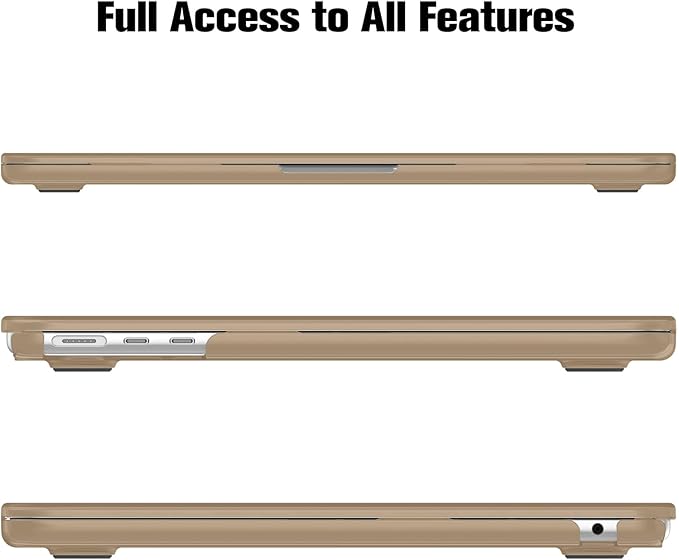 Fintie Case for MacBook Air 13.6 Inch A3113 A2681 (2022 2023 2024 Release) - Snap On Hard Shell Cover for MacBook Air 13.6" M2 M3 Chip with Liquid Retina Display and Touch ID (Frost Brown)