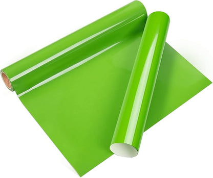 VINYL FROG Heat Transfer Vinyl Roll HTV Vinyl - 12" x5ft Light Green Iron on Vinyl for T-Shirts, Heat Press Vinyl for DIY Craft Designs (Light Green)