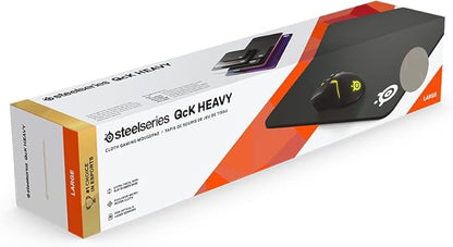 SteelSeries QcK Heavy - Large - Gaming Mouse Pad - Extra Thick Non-Sip Rubber Pad - Exslusive Microfiber Surface - Peak Tracking and Stability - Optimized For Gaming Sensors