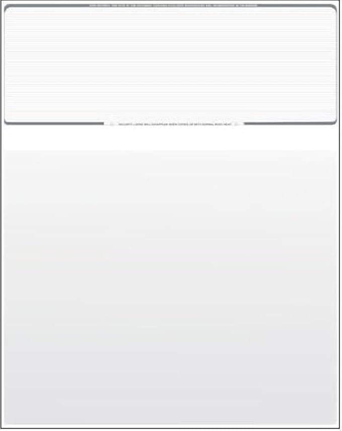 Compuchecks Check on Top Blank Check Paper - 1000 Pack, Quick-Books & Laser Printer Compatible - Security Business Checks with Voucher - 8.5" x 11" Platinum Pinstripe