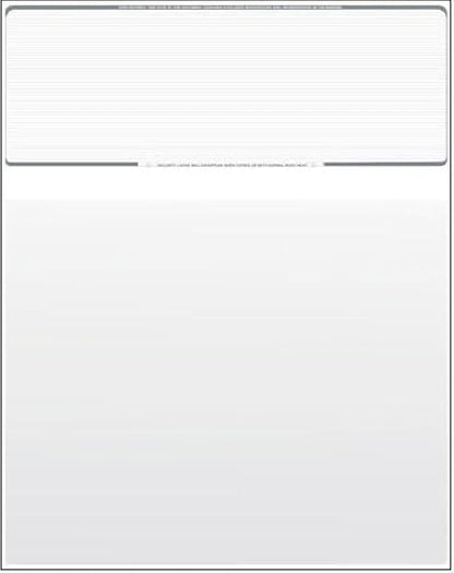 Compuchecks Check on Top Blank Check Paper - 1000 Pack, Quick-Books & Laser Printer Compatible - Security Business Checks with Voucher - 8.5" x 11" Platinum Pinstripe