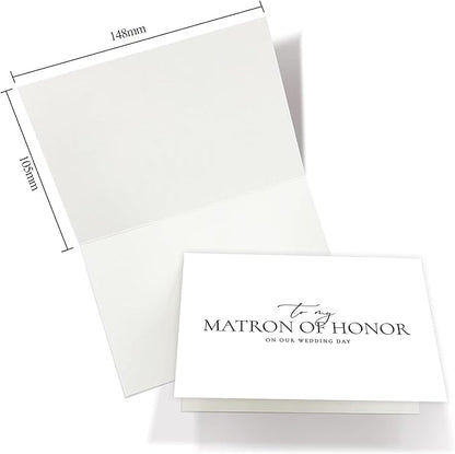 Matron of Honor Proposal Gifts for Wedding Day, To My Matron of Honor On Our Wedding Day Cards.（Matron of Honor A）