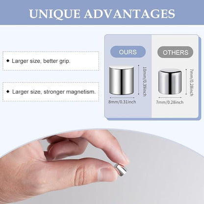 50 Sets Magnetic Pushpins, Magnet Thumbtack, Poster and Photo Hangers for Walls Bulletin Boards