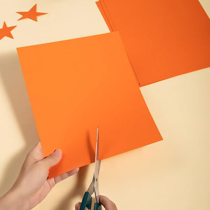 20 Sheets Colored Thick Paper Cardstock Blank for DIY Crafts Cards Making, Halloween, Thanksgiving (Dark Orange, 8.5 x 11 inches)