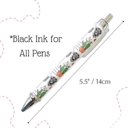 10PC Western Pens Pen Cowboy Cowgirl Highland Cow Cactus Back to School Office Supplies Stuff Items Themed Party Favors Classroom Goodie Bags Decoration Desk Decor Notebooks for Adults Women