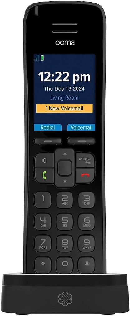 Ooma Telo VoIP Home Phone with 3x HD3 Handset, Black (TELO3HD3)