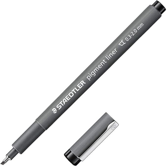 STAEDTLER 308 C2-9 Pigment Liner Black Chisel Tip 0.3-3.00 mm