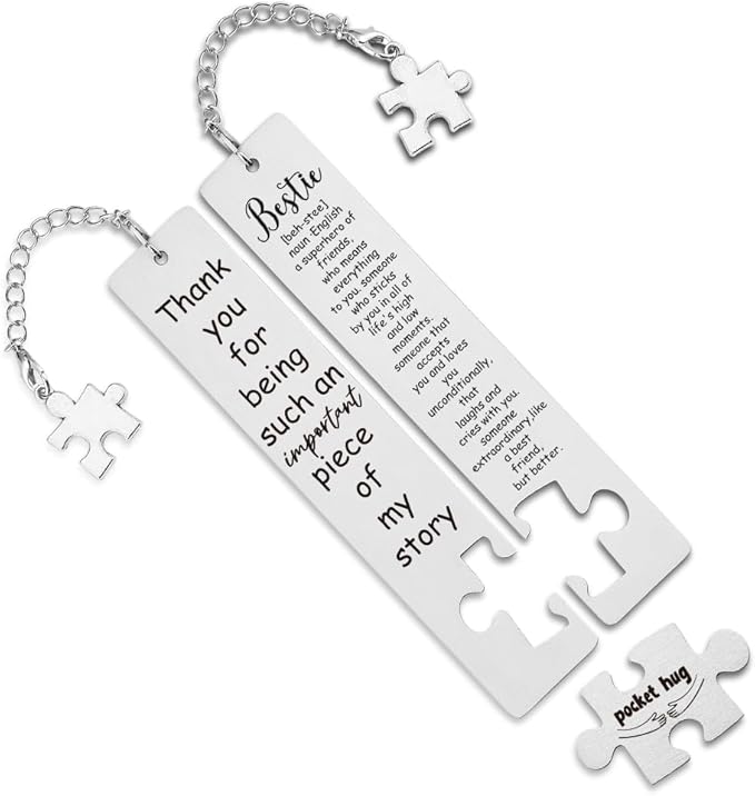 Thank You Gift for Bestie, Funny Bookmarks Gift for Bestie, Book Lover Gift for Bestie, Reading Gift for Bestie, Funny Office Gift for Work Bestie,WB124