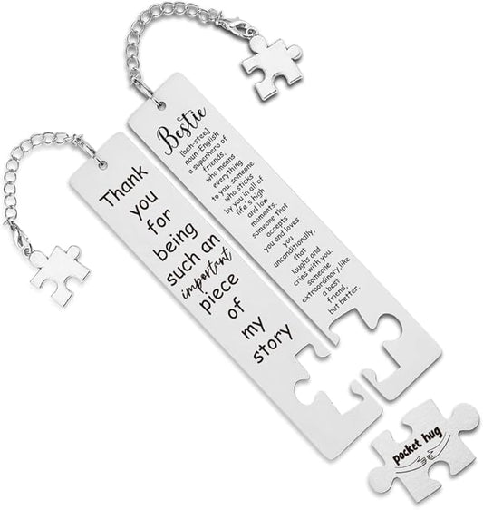 Thank You Gift for Bestie, Funny Bookmarks Gift for Bestie, Book Lover Gift for Bestie, Reading Gift for Bestie, Funny Office Gift for Work Bestie,WB124