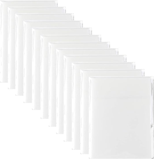 600 Pcs Transparent Sticky Notes Pad, 12 Packs Clear Sticky Notes for Books Message Reminder, Waterproof self-Adhesive Translucent Sticky Notes 3x2 Inch