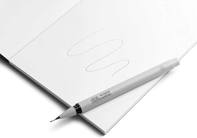 Winsor & Newton Fineliner Fine Point Pen Set, 0.1 mm Tip, Set of 5, Black