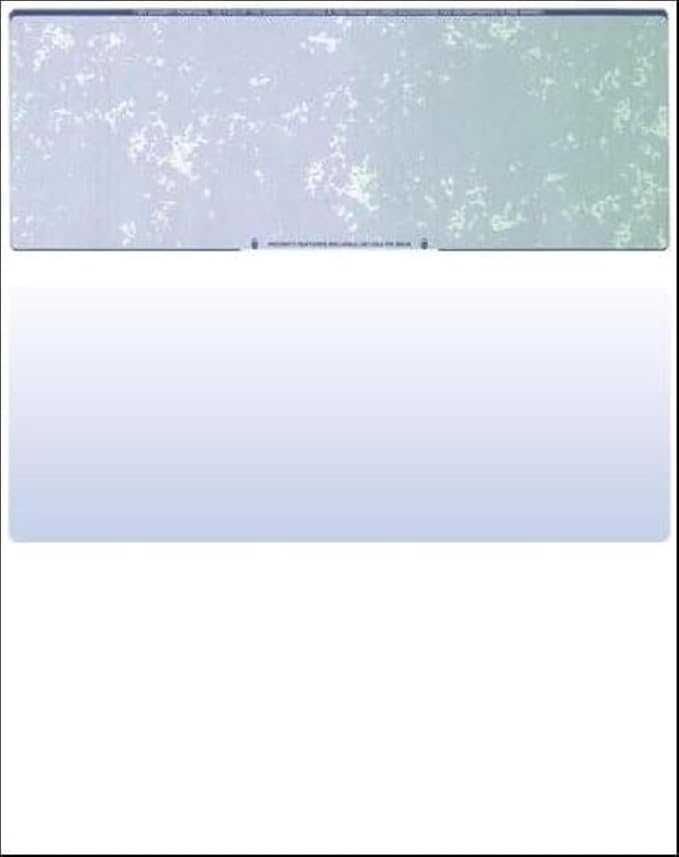 Compuchecks Blank Check Paper - 25 Pack - Computer Security Business Checks, QuickBooks & Laser Printer Compatible - Check On top, Voucher On Bottom - Check Paper Size 8 1/2-11 - Blue/Green Prismatic