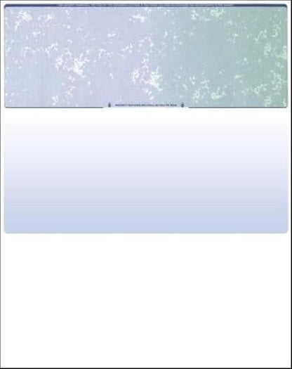 Compuchecks Blank Check Paper - 25 Pack - Computer Security Business Checks, QuickBooks & Laser Printer Compatible - Check On top, Voucher On Bottom - Check Paper Size 8 1/2-11 - Blue/Green Prismatic