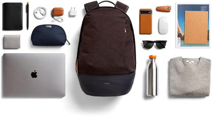 Bellroy Classic Backpack Premium (Leather Panels, Fits 15" Laptop) - Deep Plum