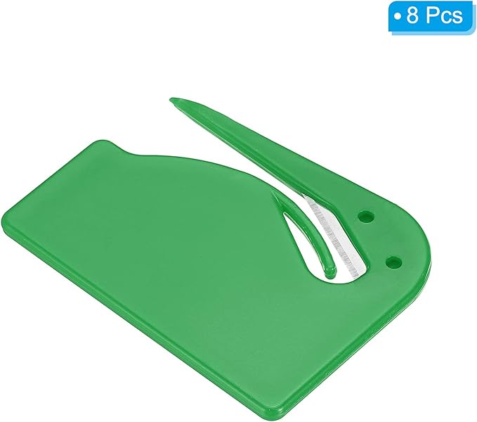 PATIKIL Letter Opener Envelope Slitter, 8 Pcs Mail Slitter with Razor Safe Mail Opener for Envelope Paper Package Open for Home, Office Green
