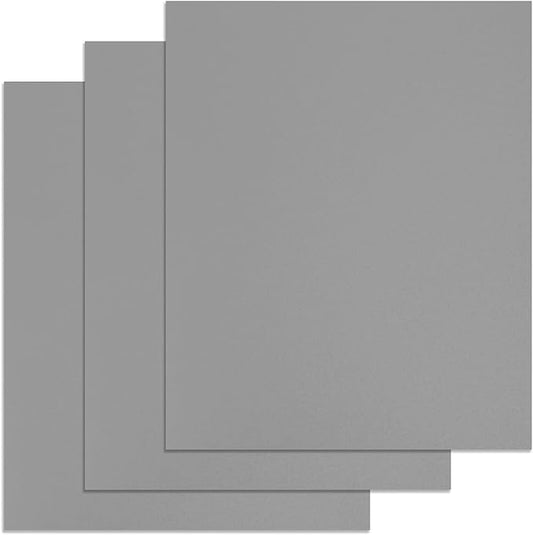 Binditek 25 Pack 12 Mil Sand-Textured Polycover - Plastic Binding Cover for Business Reports and Proposals- Lightly Textured Sand Finish - Square Corners, Un-Punched, Grey, Office Supplies