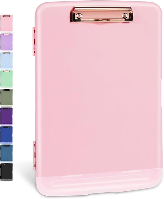 Sooez Clipboard with Storage, High Capacity Nursing Clipboard with Pen Holder, Clip Boards 8.5x11 with Storage, Low-Profile Clip, Lightweight Plastic Clipboard for Teachers, Lawers, Office Workers
