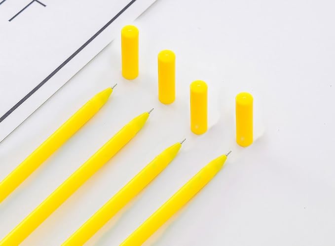 YYaaloa 30pcs Lemon Pens Cute Gel Ink Pens 0.5mm Black Ink Novelty Pens for Child, Women Coworkers Office School Home Wedding Bridal Shower Gifts Party Supplies (Cute Lemon 30pcs)