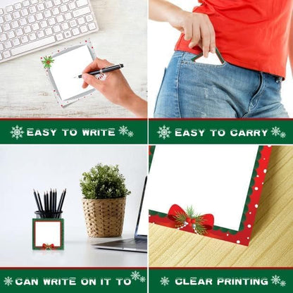 9 Pieces Christmas Sticky Notes Christmas Design Self-Adhesive Note Pads Winter Sticky Memo Notes for School Office Home Supplies Students Teachers Presents