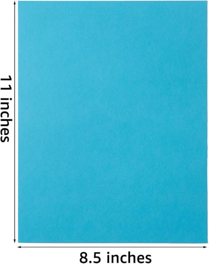 30 Sheets 8.5x11 Color Tones Cardstock Paper 250GSM Thick Paper Cards for Birthday Party, Invitations and DIY Crafts Decoration (Blue)