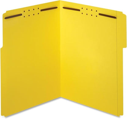 Pendaflex Fastener Folders Letter Size Bundle - Yellow 50pk 1/3 Cut 2 Fasteners (22940) and Green 50pk 2 Fasteners 1/3 Cut Assorted Tab Positions (22140GW)