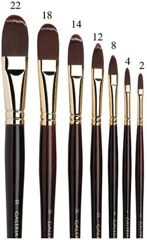 Winsor & Newton Galeria Filbert Long Handle Brush, Size 12