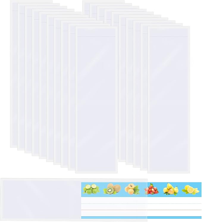 40 PCS Nameplate Pocket Adhesive Desk Nameplates Name Tag Pocket 10.3x3.15 Inch(Thickness 4mil)