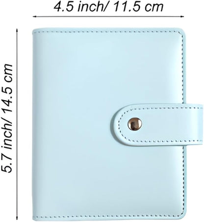 A7 Budget Binder Set - Mini Money Organizer for Cash Saving, Cash Stuffing Envelope System, Planner Binders with Pockets, Sheets and Stickers, Blue