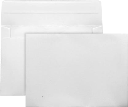 100 Packs A9 Envelopes,5-3/4 x 8-3/4 Envelopes,A9 Envelopes for Invitations,Printable invitation envelope,Photos, postcards, greeting cards, mailings, Wedding Self-sealing Envelopes (white)