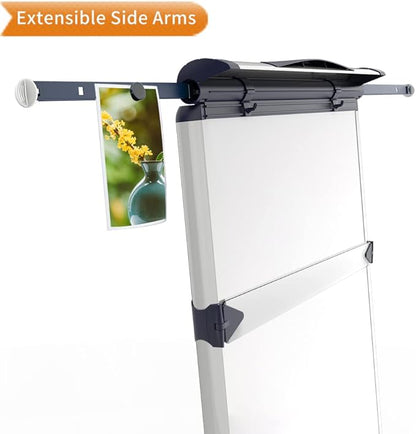 VIZ-PRO Dolphin Magnetic Mobile Whiteboard/Flipchart Easel, 28 X 40 Inches