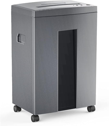 WOLVERINE 18-Sheet Shredders for Home Office Heavy Duty P-4 Security Level Crosscut Paper Shredder Paper/CD/Card Ultra Quiet Paper Shredder for Home with 6 Gallons Pullout Waste Bin SD9113(Grey ETL)
