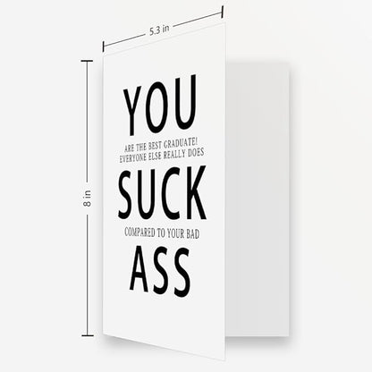 OJsensai Funny College Graduation Card 2024, Happy Graduation Gifts for Him Men, Graduation Party Decorations