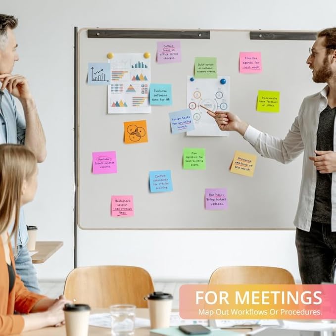 Sticky Notes, 12 Pads, 3x3 inches, Soft Pastel Self-Stick Note Pads, Perfect for Office, Study, and Daily Life Organization - Soft Pastel