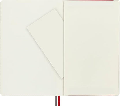 Moleskine Classic Expanded Notebook, Soft Cover, Large (5" x 8.25") Ruled/Lined, Red, 400 Pages